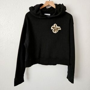 COWGIRL Cropped Hoodie by Favour crafted in the U.S.A Black Oversized Ride Horse